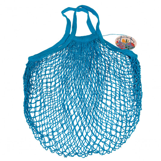 blue string net tote shopping bag 27117