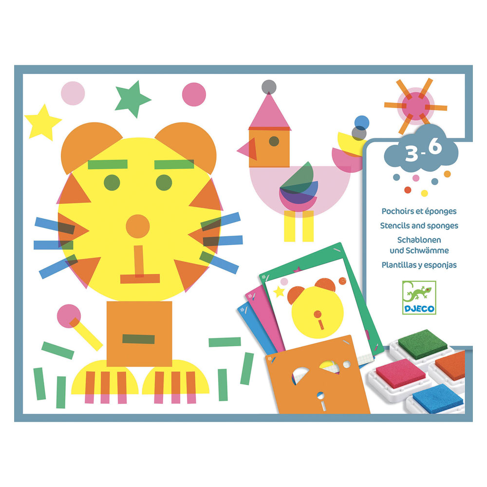 Ζωγραφίζω με σφραγίδες και στένσιλ 'Ζωάκια και λουλούδια' - Djeco 09899 1 Ζωγραφίζω με σφραγίδες και στένσιλ 'Ζωάκια και λουλούδια' - Djeco 09899