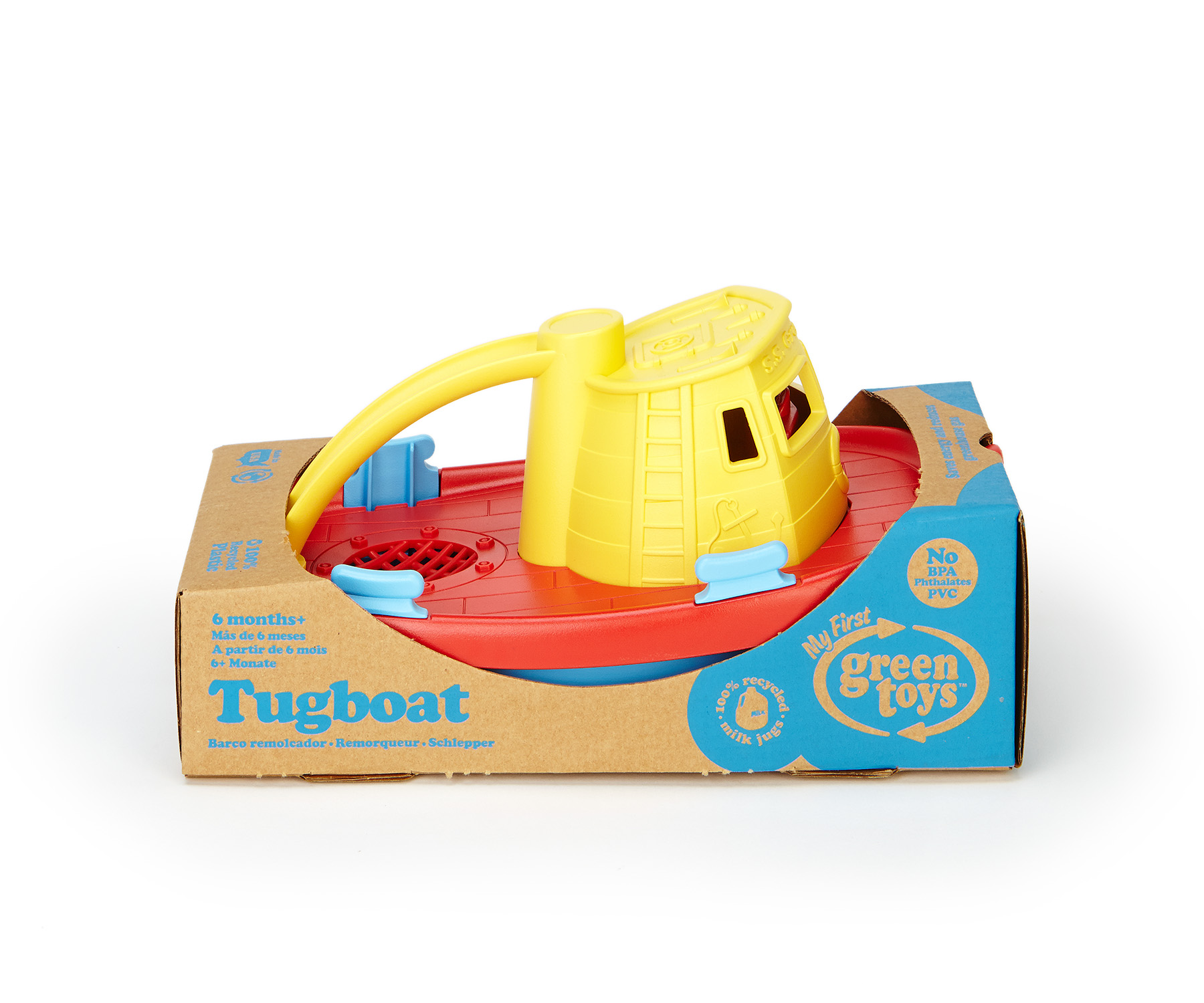 Ρυμουλκό Πλοίο Κίτρινο - Green Toys TUG01R-Y 2 Ρυμουλκό Πλοίο Κίτρινο - Green Toys TUG01R-Y - Image 2
